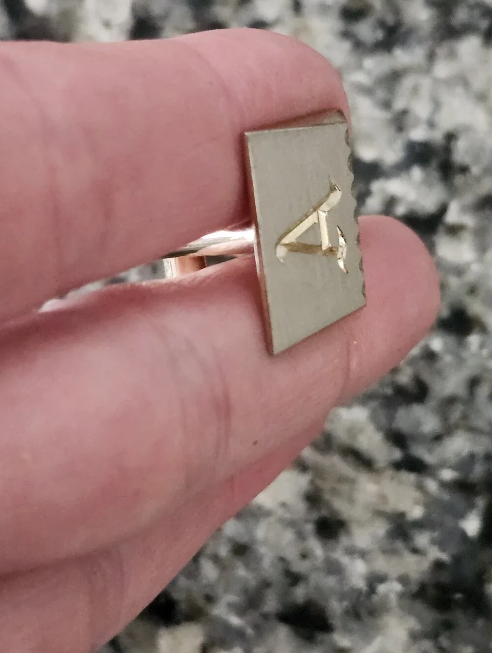 Vtg Monogram 'A' Silver-Tone Cufflinks